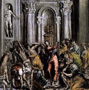 GRECO, El The Purification of the Temple after oil painting on canvas